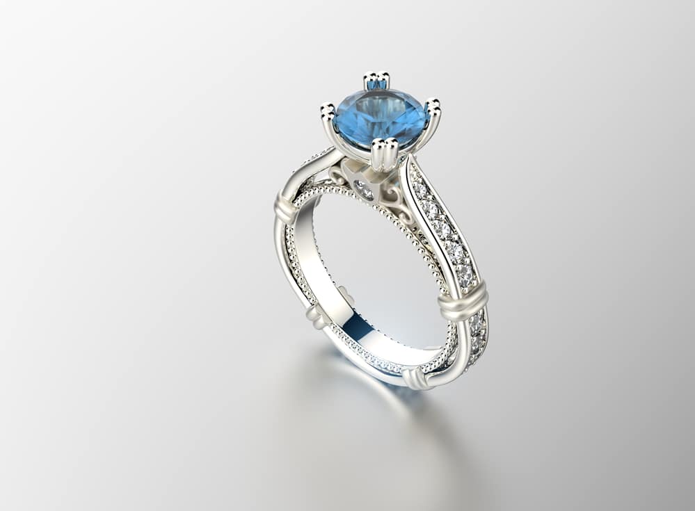 Aquamarine Engagement Ring