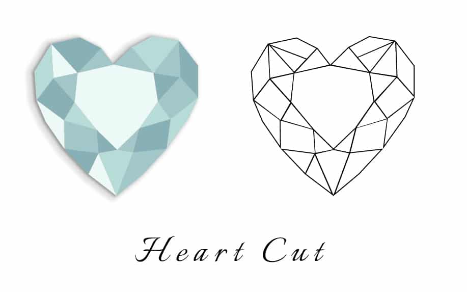 heart cut diamond illustration