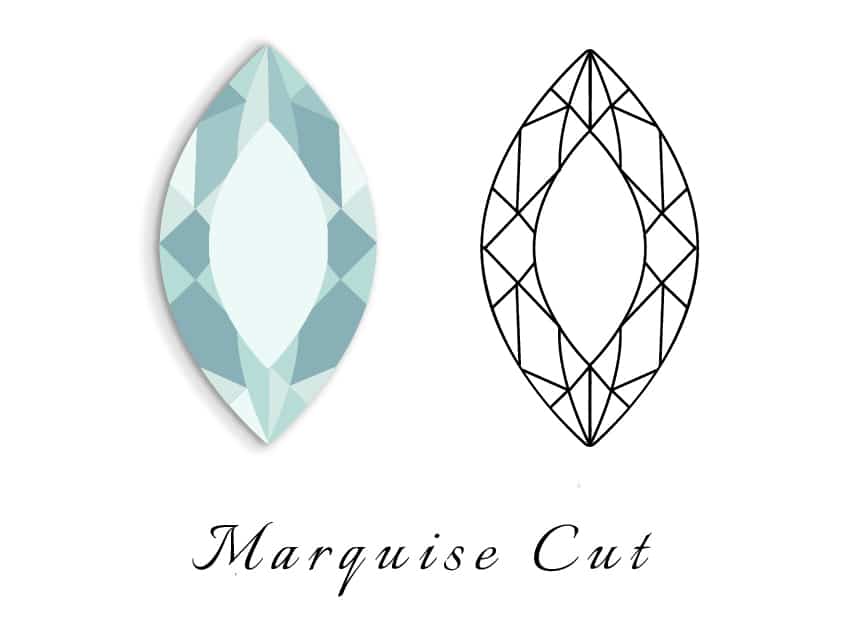 marquise cut diamond illustration