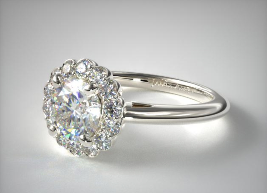 flower engagement ring from james allen