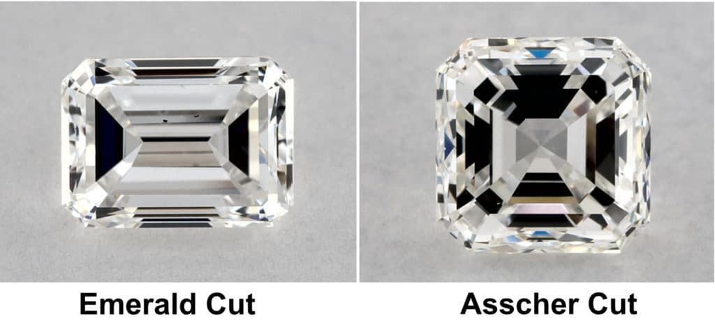 emerald vs asscher cut diamond